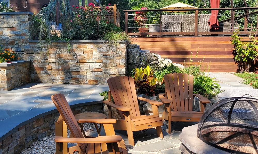 unilock copthorne pavers with outdoor kitchen